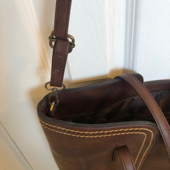 X5LP Brown Pleather Shoulder or Clutch Bag - Picture 6 of 7